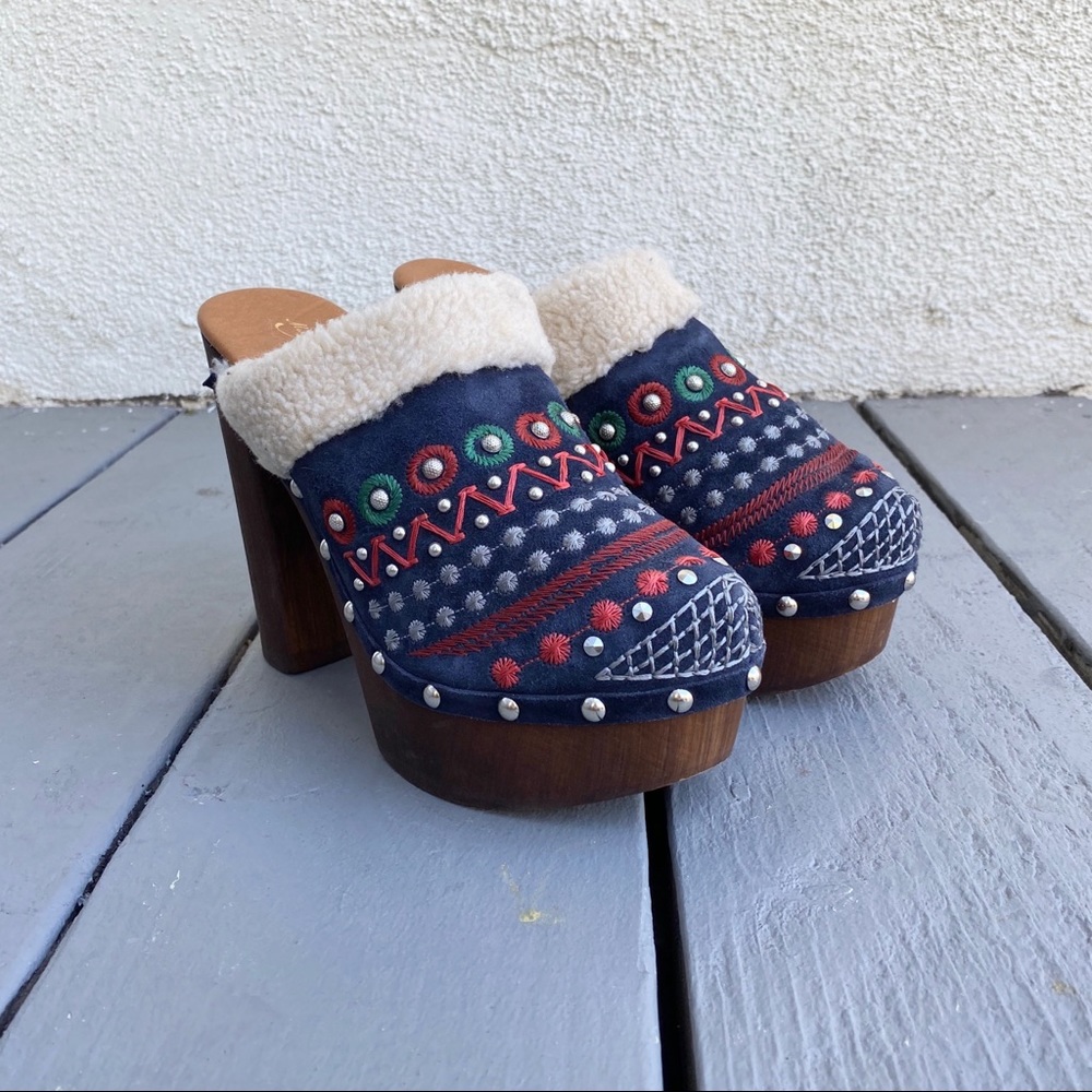 Anthropologie‎ 35 Embroidered Terrestrial Clog Mule - Picture 2 of 8